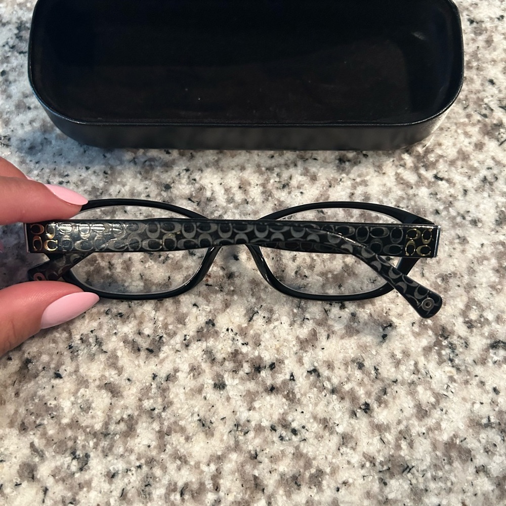 Pink a and black coach prescription glasses comes with case - Picture 5 of 5